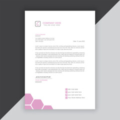 Modern company or business letterhead vector template