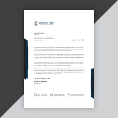 Modern company or business letterhead vector template