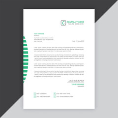 Modern company or business letterhead vector template