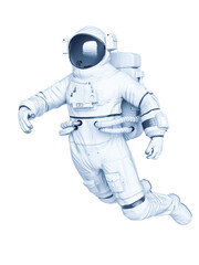 astronaut in a white background