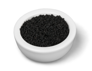 Asian colorful spices in white ceramic plate