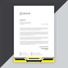 Obraz premium Modern company or business letterhead vector template