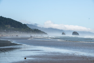 Misty Cannon Beach Along the Oregon Coast