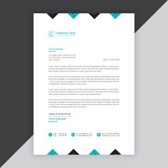 Modern company or business letterhead vector template