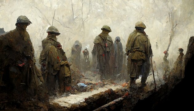 Infantry Abstract, Generative AI