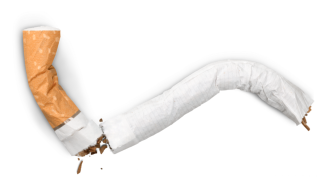 STOP smoking, letters made from cigarettes