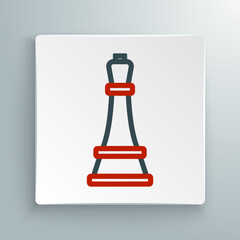 Line Chess icon isolated on white background. Business strategy. Game, management, finance. Colorful outline concept. Vector