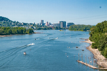 View From the Sellwood Bridge in Portland, OR