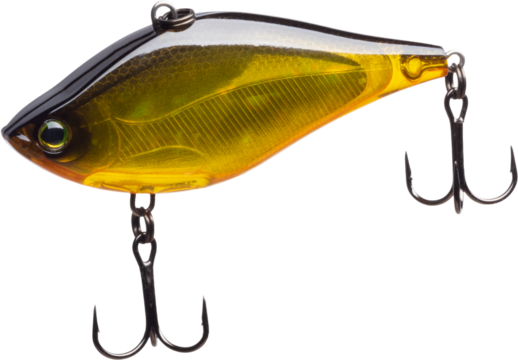 Large yellow and orange fishing lu re