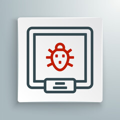 Line Colorado beetle icon isolated on white background. Colorful outline concept. Vector