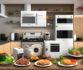 Smar Home Food Technology, Generative AI Illustration
