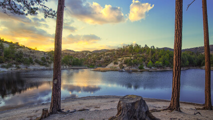 Rose Canyon Lake on Mt. Lemmon at sunset