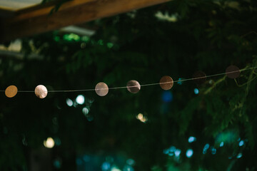 Sparkly guinguette decoration at a wedding