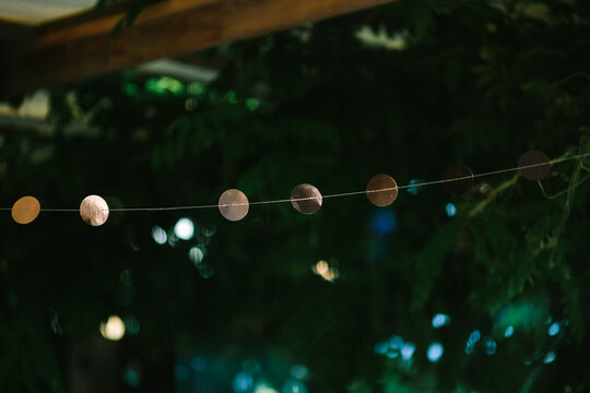 Sparkly guinguette decoration at a wedding