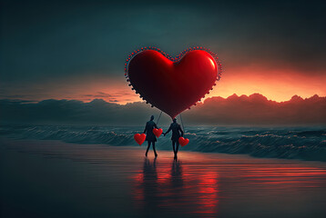 Whimsical Valentine's Day artwork. Great for banners, cards, posters and more.	
