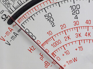 vintage analog multimeter