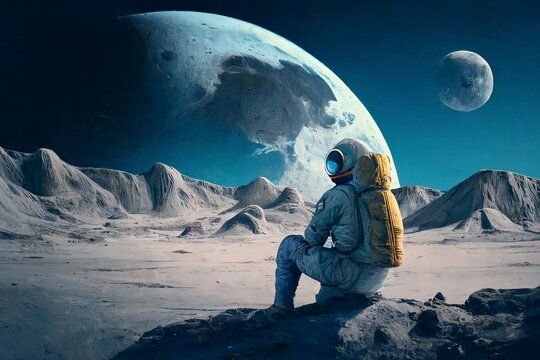 Astronaut on the moon