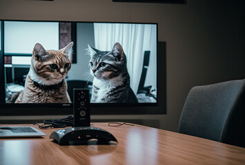 Cats in a meeting room, Generative AI