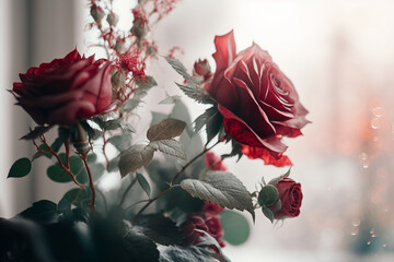 Beautiful rose background for valentines day