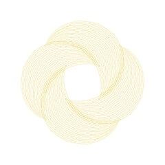 abstract geometric yellow  mesh vector bagel