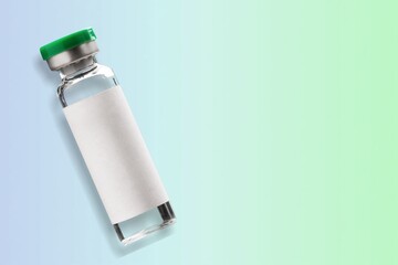 Glass medical bottle for treatment on the desk