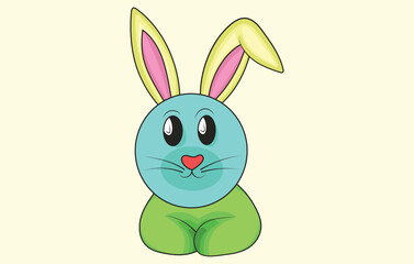 Vector cartoon rabbit.
