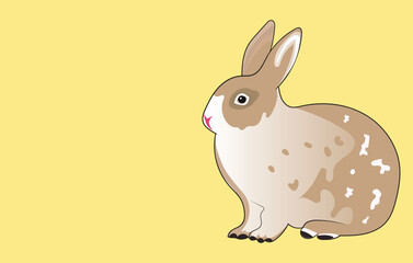 Vector cartoon rabbit.