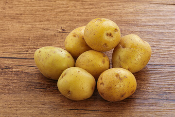Raw small organic baby potato
