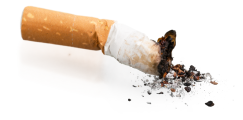 Extinguished used cigarette, Stop smoking concept