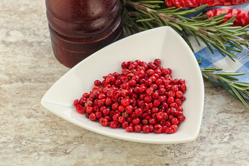 Red pepper corn seeds aroma