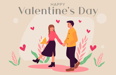 couple valentine's day vector illustration design