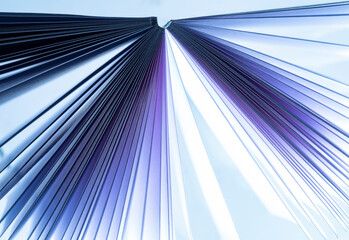 book - abstract structure made of paper sheets in the detail