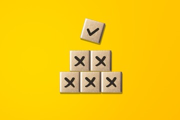 Set of wooden cubes blocks with info-graphic