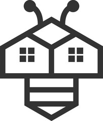 bee real estate logo design