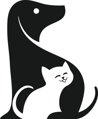dog and cat logo design