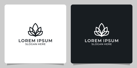 Abstract logo Beauty Spa salon Cosmetics brand Linear. Looped Leaf Logotype vector design Luxury Fashion Template.