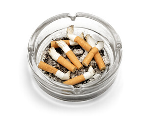 Extinguished used cigarette, Stop smoking concept