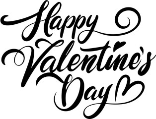 Happy valentines day lettering