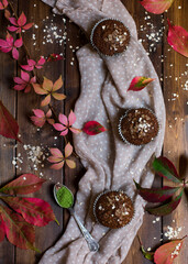 Magdalenas integrales con avena y té verde japonés