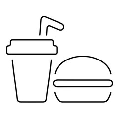 fast food icon on white background, vector illustration.