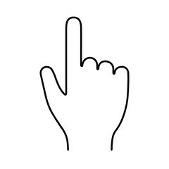 finger cursor icon on white background, vector illustration.