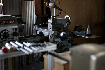 Parts processing work with a lathe