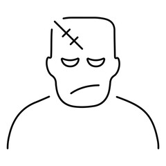 zombie icon on white background, vector illustration.