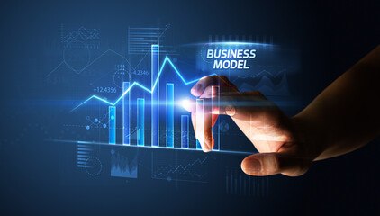 Hand touching business concept concept