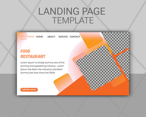 Flat design healthy food landing page