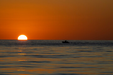 sunset in the sea