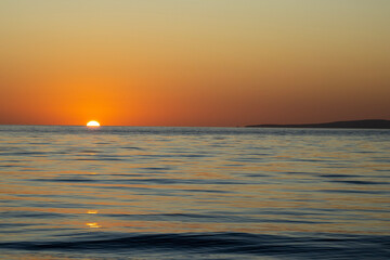 sunset in the sea