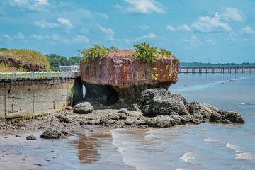orla do rio amazonas, beira-rio da cidade de Macapá