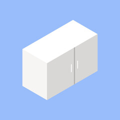 Isometric nightstand for decoration house. 3d home object. Vector illustration concept