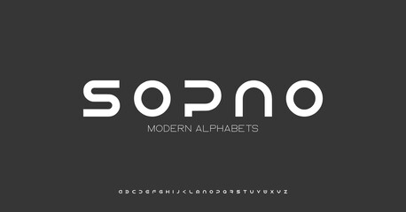 Modern Sports tech font typography. MINIMAL vector typeface for a company. Minimal gaming fonts for logo design.